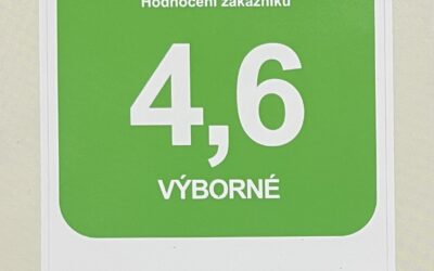 ZVÝŠILI JSTE NAŠE HODNOCENÍ Z VÝBORNÉ 4,4 NA SKVĚLÉ 4,6 Z 5!
