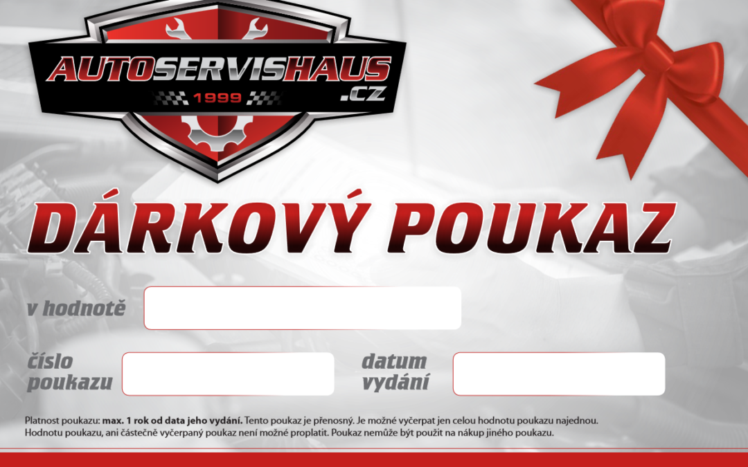 DÁRKOVÝ POUKAZ DO SERVISU = SMYSLUPLNÝ DÁREK